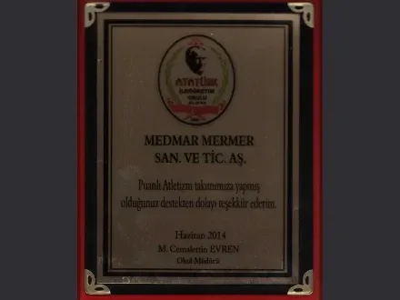 Medmar ödül ve sertifika belgesi