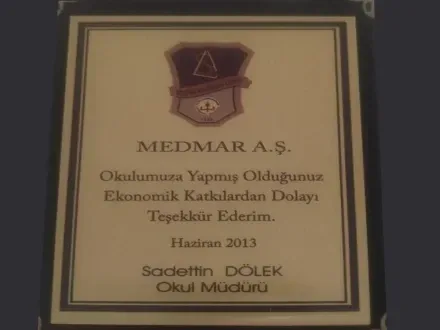 Medmar ödül ve sertifika belgesi