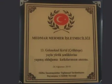 Medmar ödül ve sertifika belgesi
