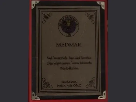 Medmar ödül ve sertifika belgesi